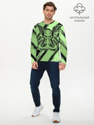 Мужской лонгслив базовый / Ктулху
