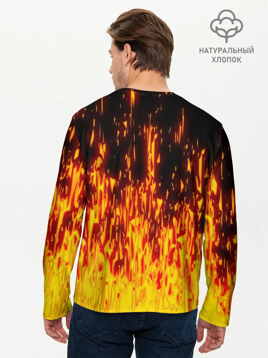 Мужской лонгслив базовый / FIRE PUMPKIN