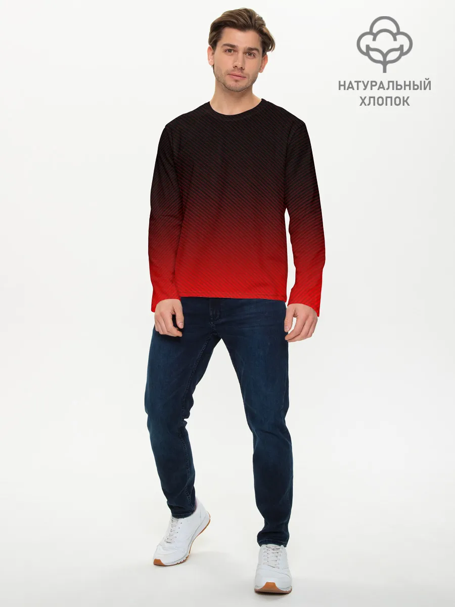 Мужской лонгслив базовый / RED CARBON