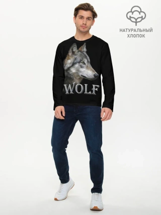 Мужской лонгслив базовый / Wolf