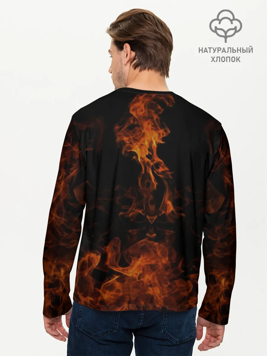 Мужской лонгслив базовый / Пожарный