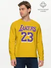 Мужской лонгслив базовый / James 18-19 LA Lakers home