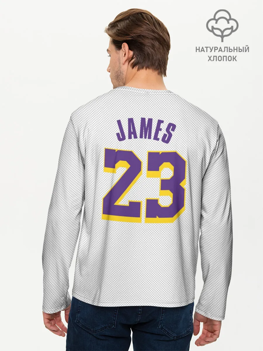 Мужской лонгслив базовый / James 18-19 third LA Lakers