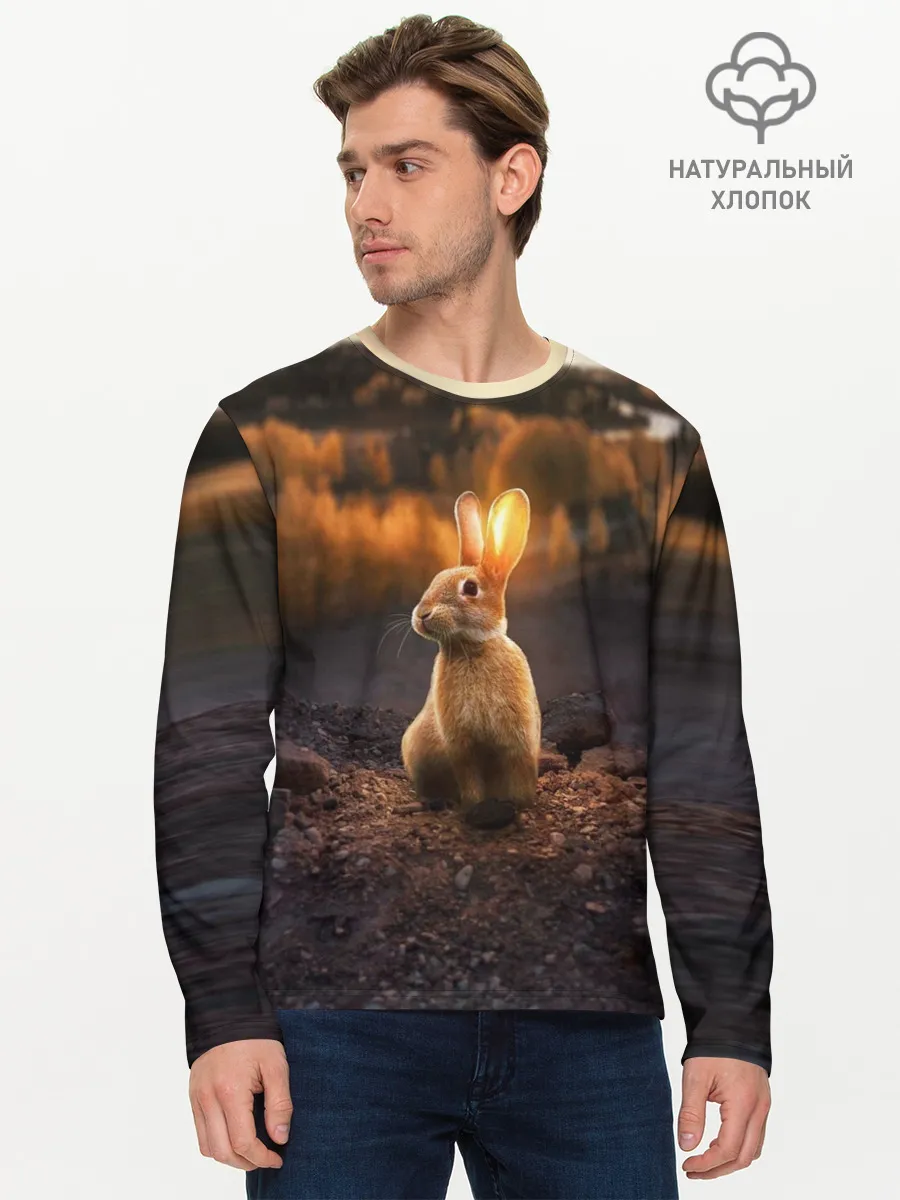 Мужской лонгслив базовый / Солнечный зайчик