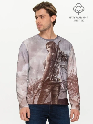 Мужской лонгслив базовый / Tomb Raider
