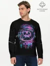 Мужской лонгслив базовый / Космический Череп