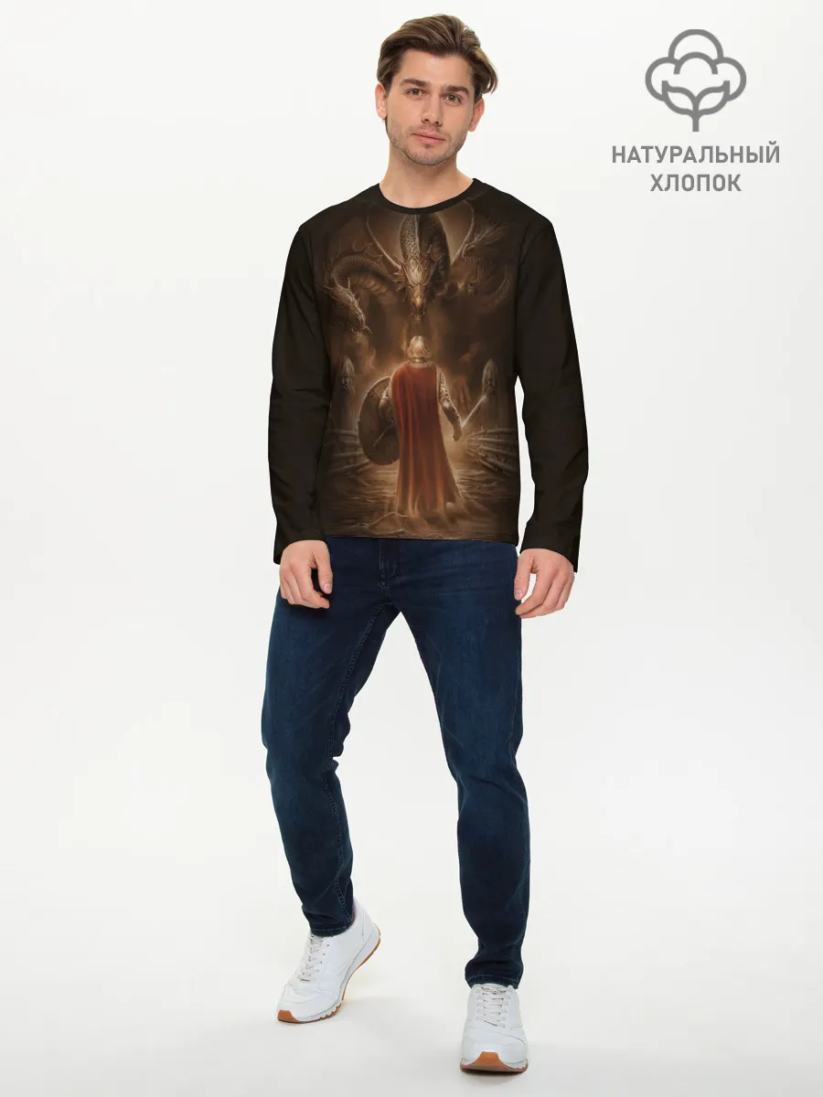 Мужской лонгслив базовый / русь