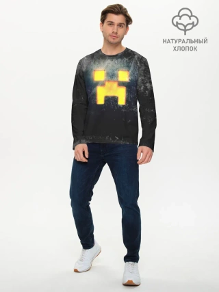 Мужской лонгслив базовый / BLACK Creeper