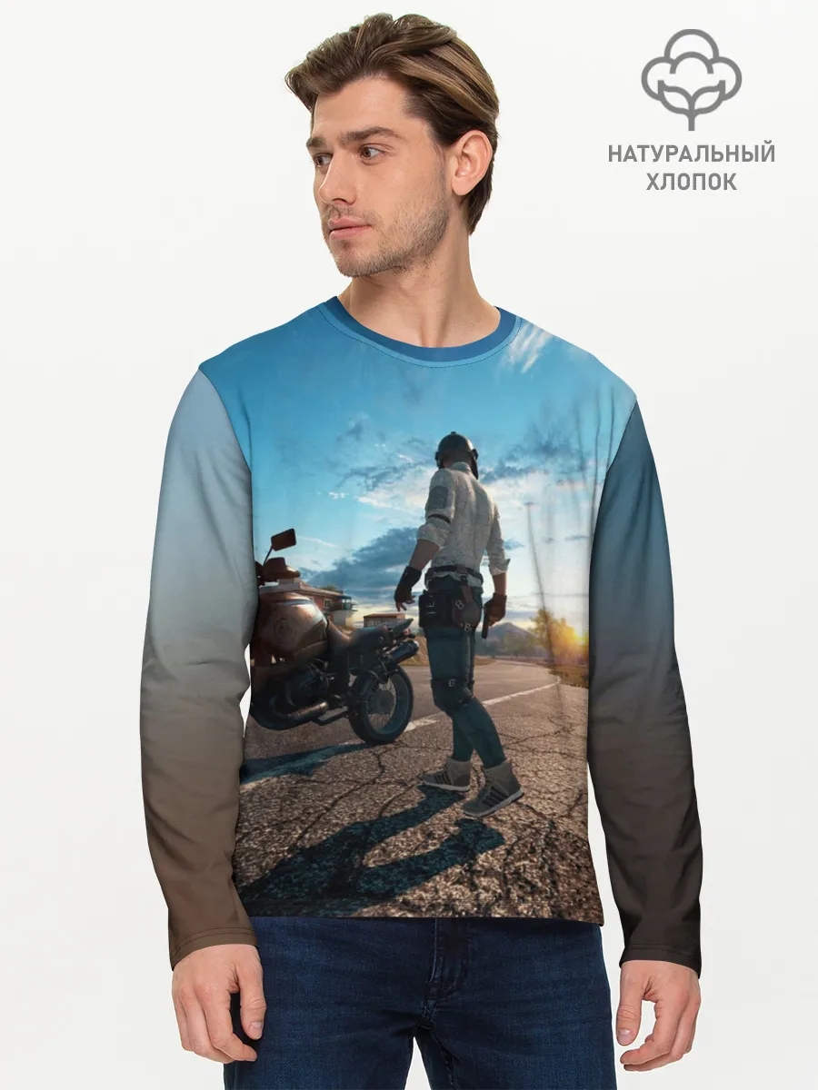 Мужской лонгслив базовый / PUBG