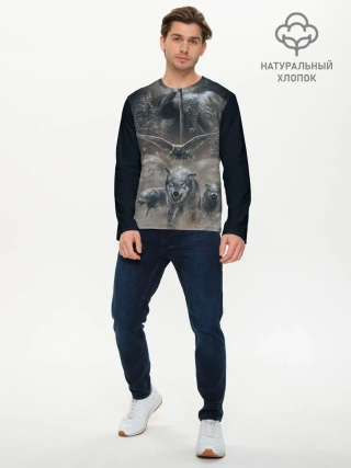 Мужской лонгслив базовый / русь