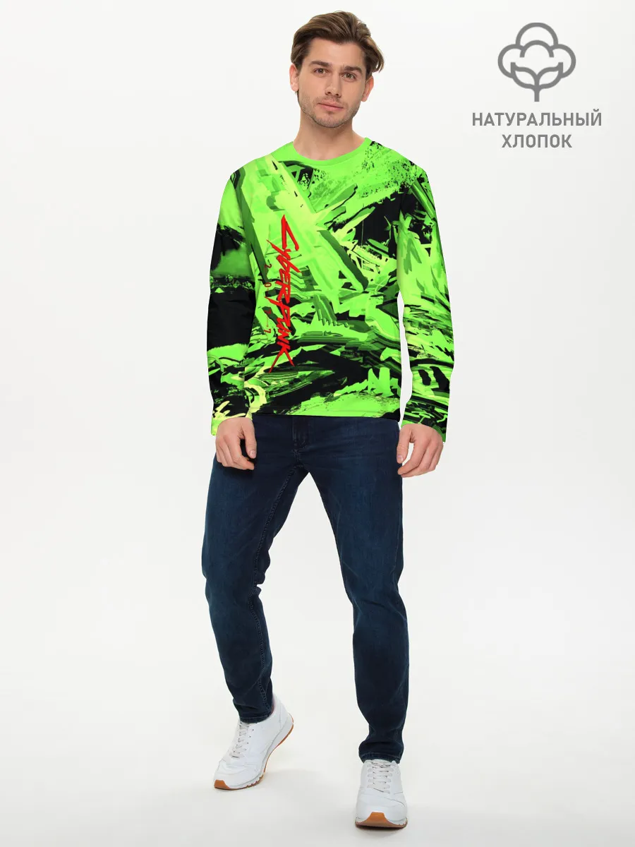 Мужской лонгслив базовый / Cyberpunk 2077