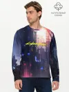 Мужской лонгслив базовый / Cyberpunk 2077