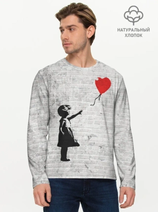 Мужской лонгслив базовый / Бэнкси: Девочка с Шаром