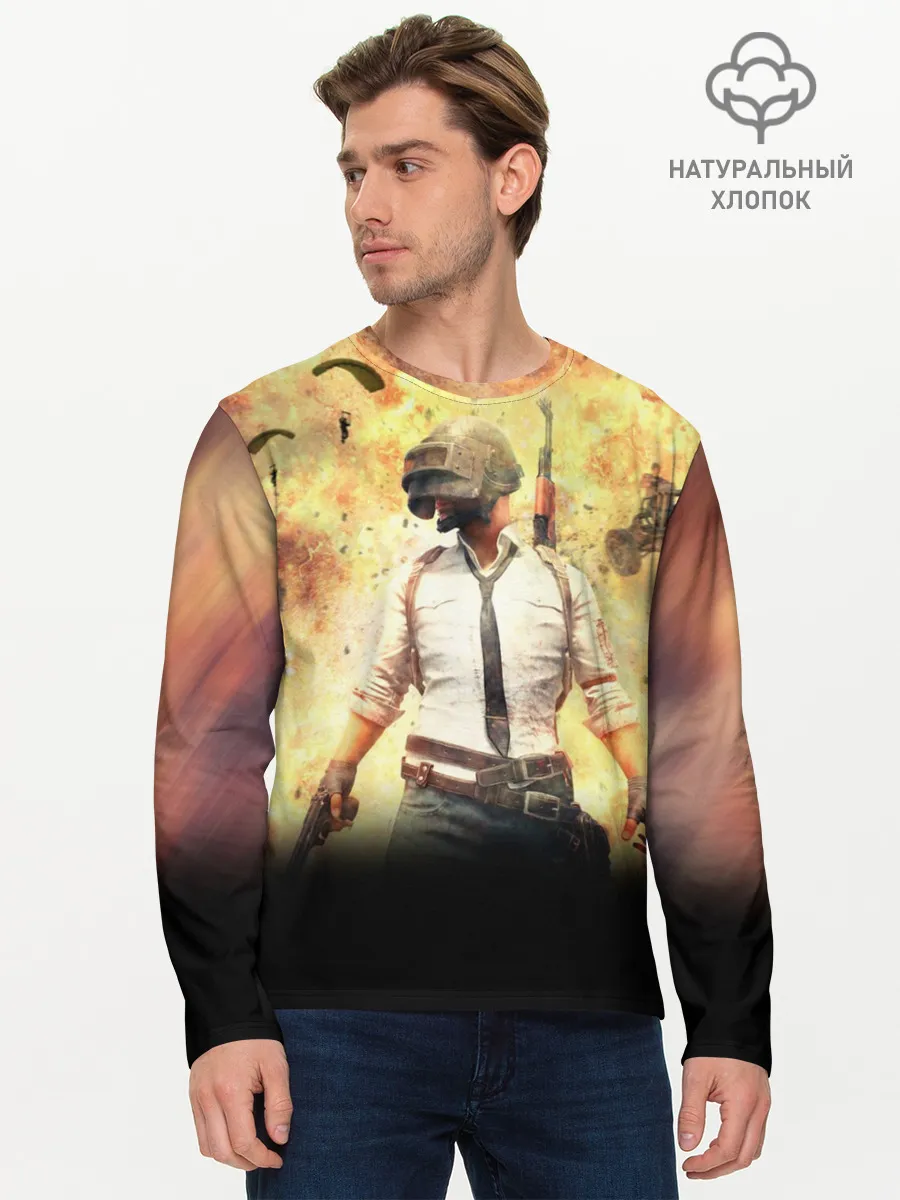 Мужской лонгслив базовый / PUBG