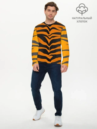Мужской лонгслив базовый / Тигр