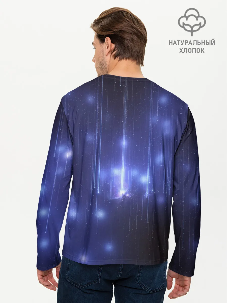 Мужской лонгслив базовый / Космический Волк