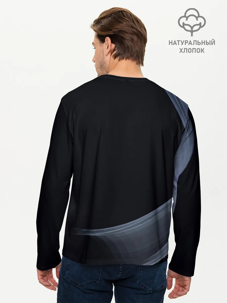 Мужской лонгслив базовый / Tesla Model 3