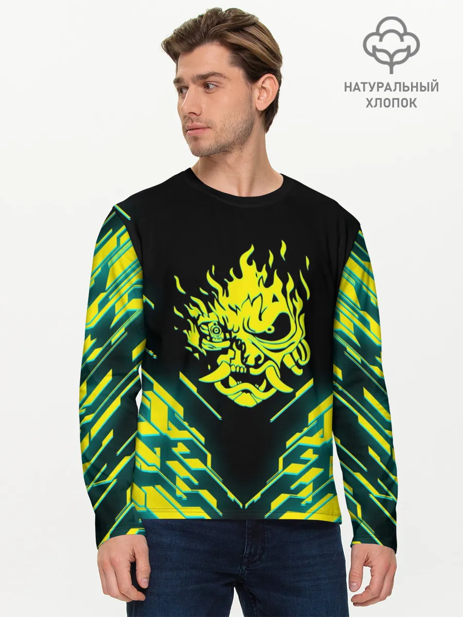 Мужской лонгслив базовый / CYBERPUNK 2077