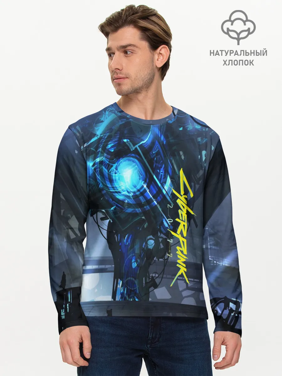 Мужской лонгслив базовый / CYBERPUNK 2077