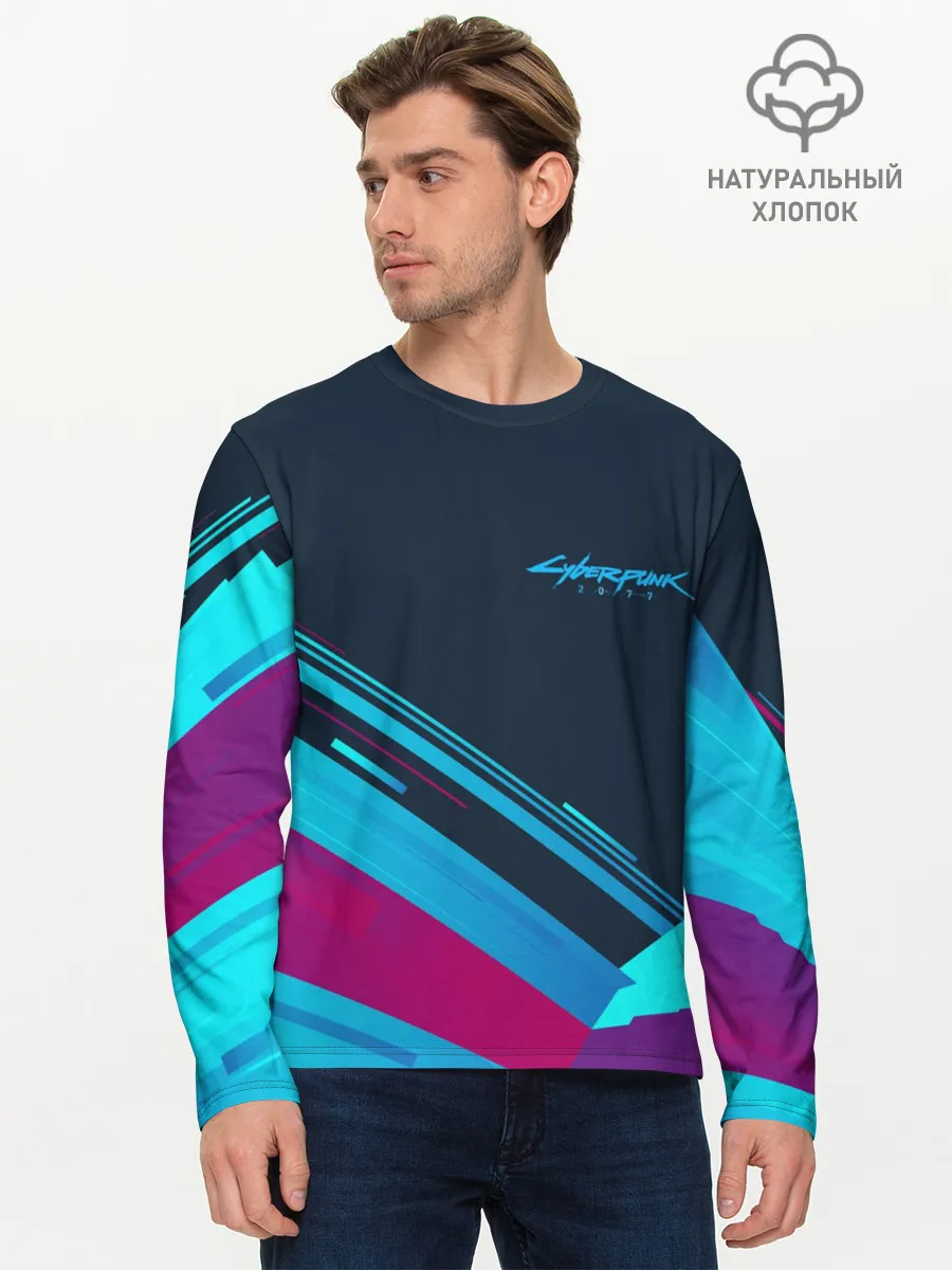 Мужской лонгслив базовый / CYBERPUNK 2077