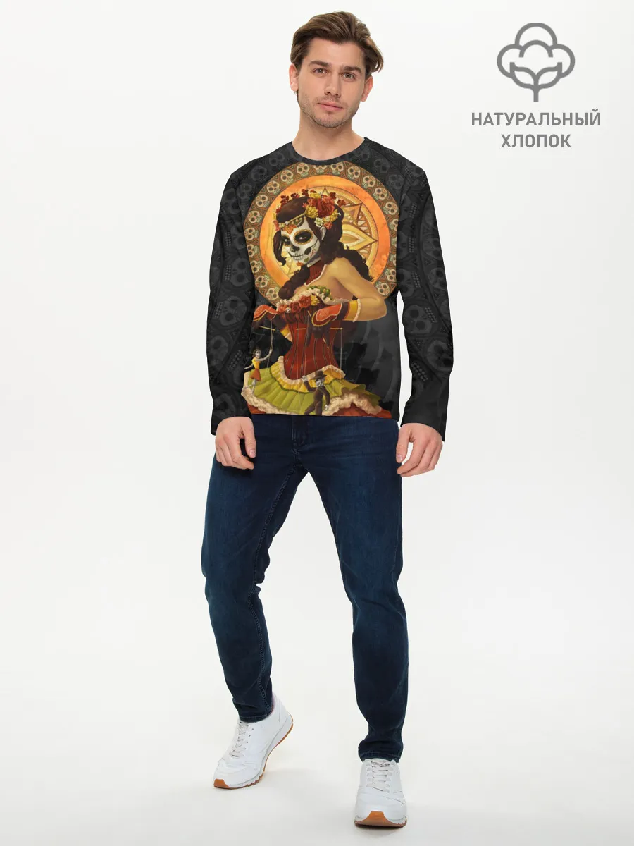 Мужской лонгслив базовый / День мёртвых, Мексика