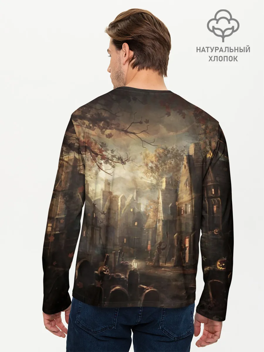 Мужской лонгслив базовый / Halloween