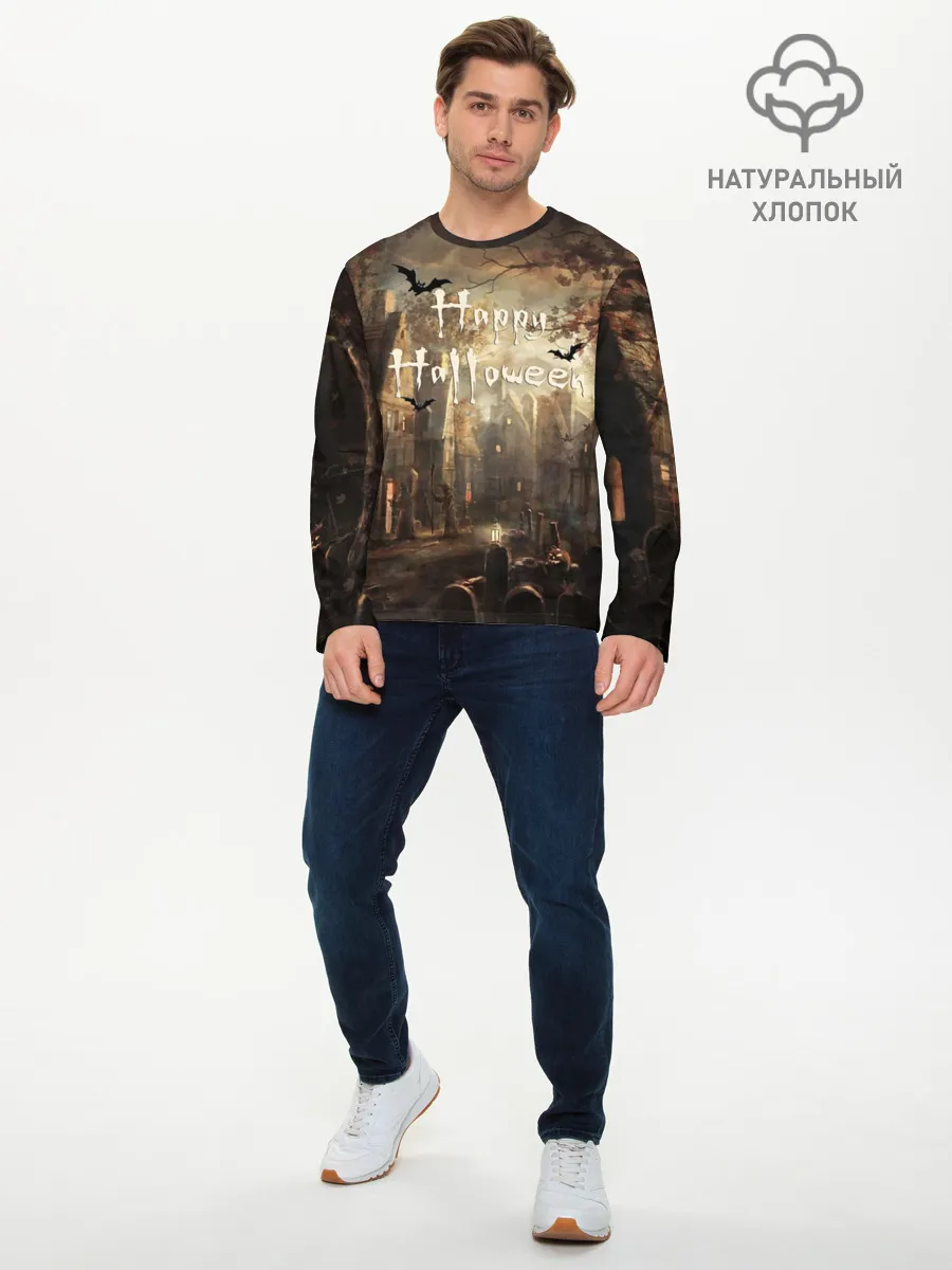 Мужской лонгслив базовый / Halloween