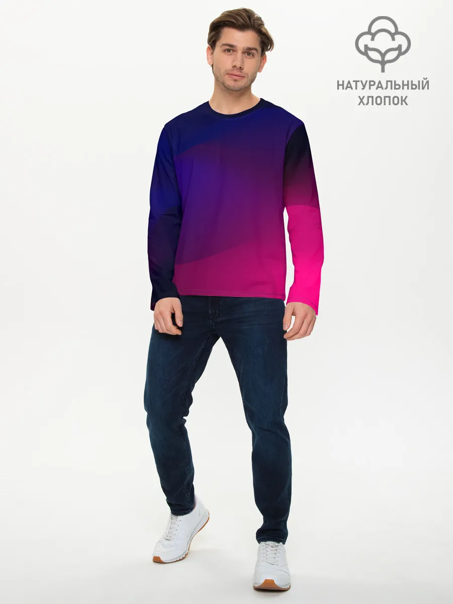 Мужской лонгслив базовый / Abstract simple colors