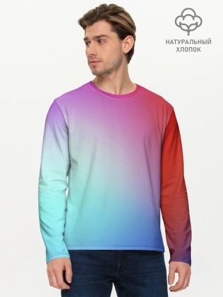 Мужской лонгслив базовый / Colorful Gradient