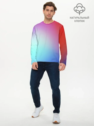 Мужской лонгслив базовый / Colorful Gradient