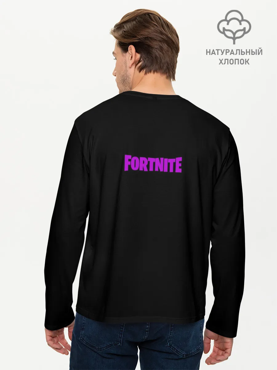 Мужской лонгслив базовый / Fortnite. Neon Lama