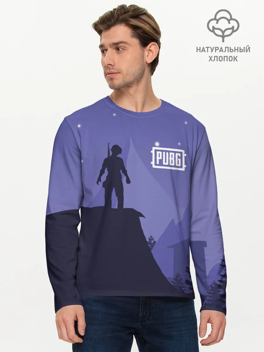 Мужской лонгслив базовый / Ночной PUBG