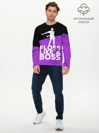 Мужской лонгслив базовый / Floss Like A Boss