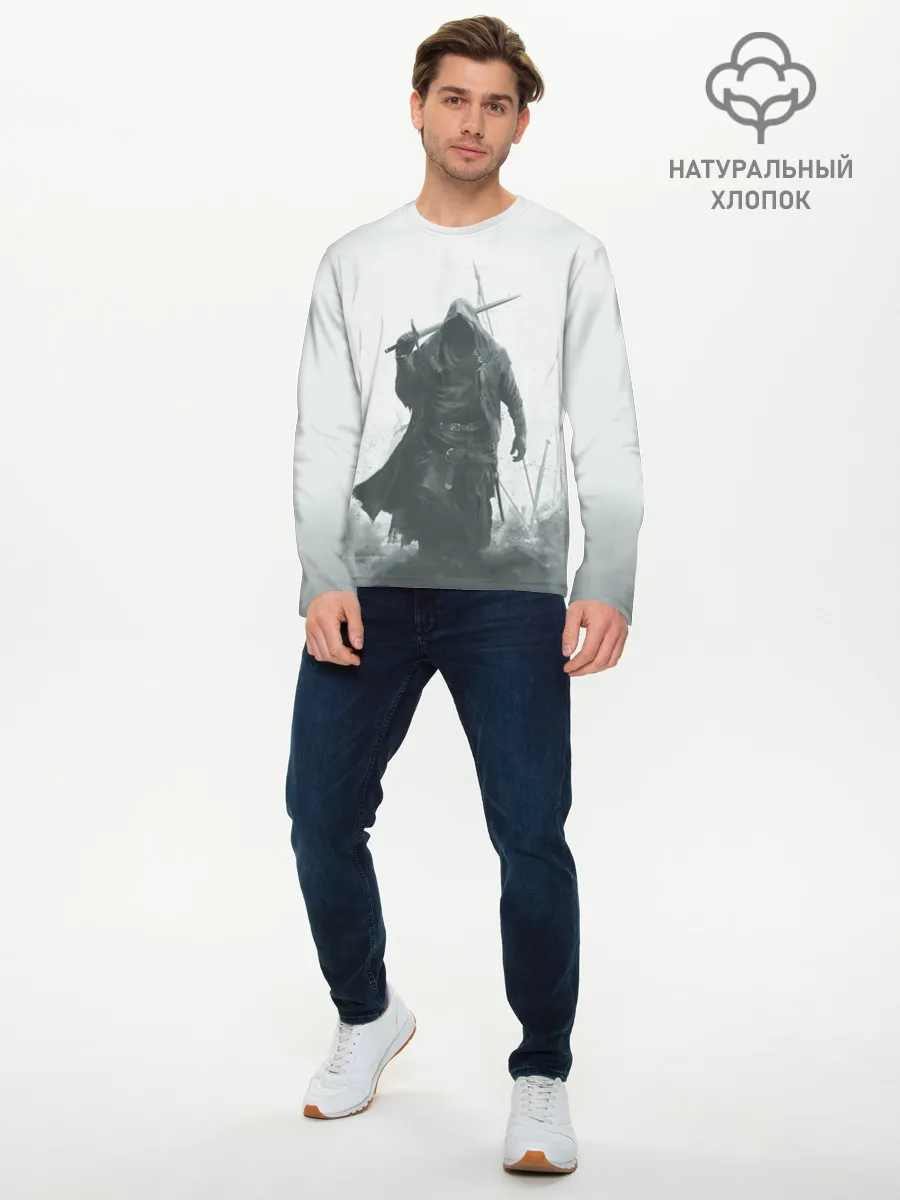 Мужской лонгслив базовый / После боя