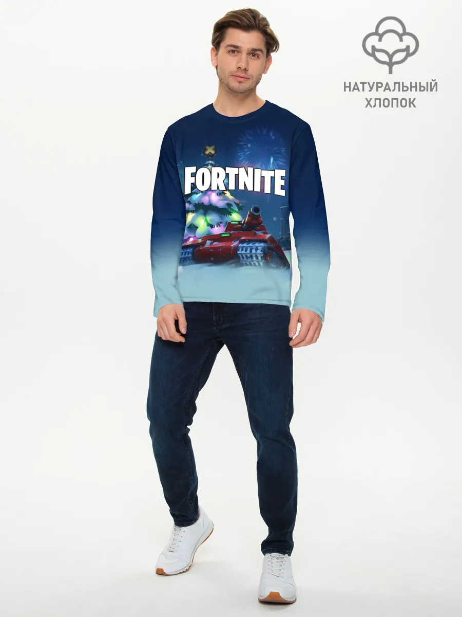 Мужской лонгслив базовый / Fortnite Новый год