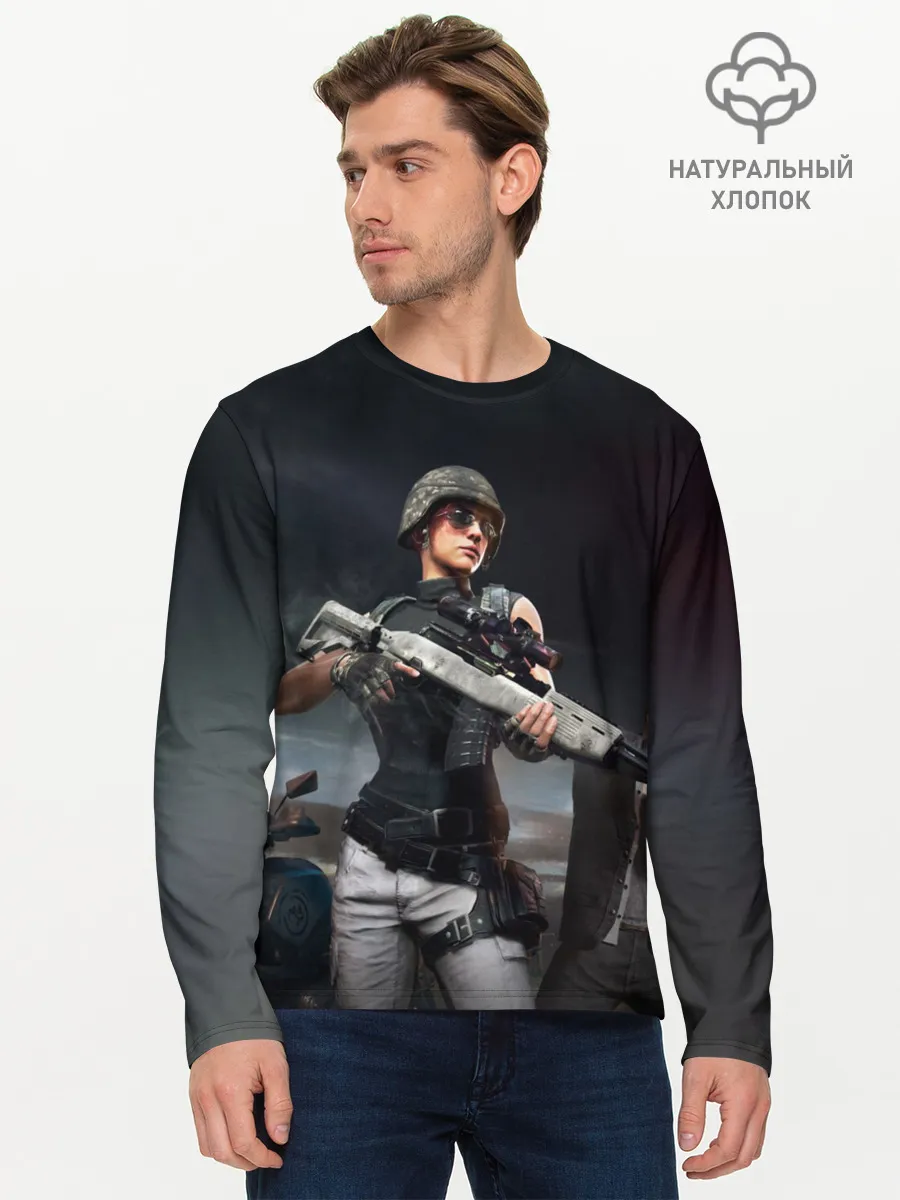 Мужской лонгслив базовый / PUBG