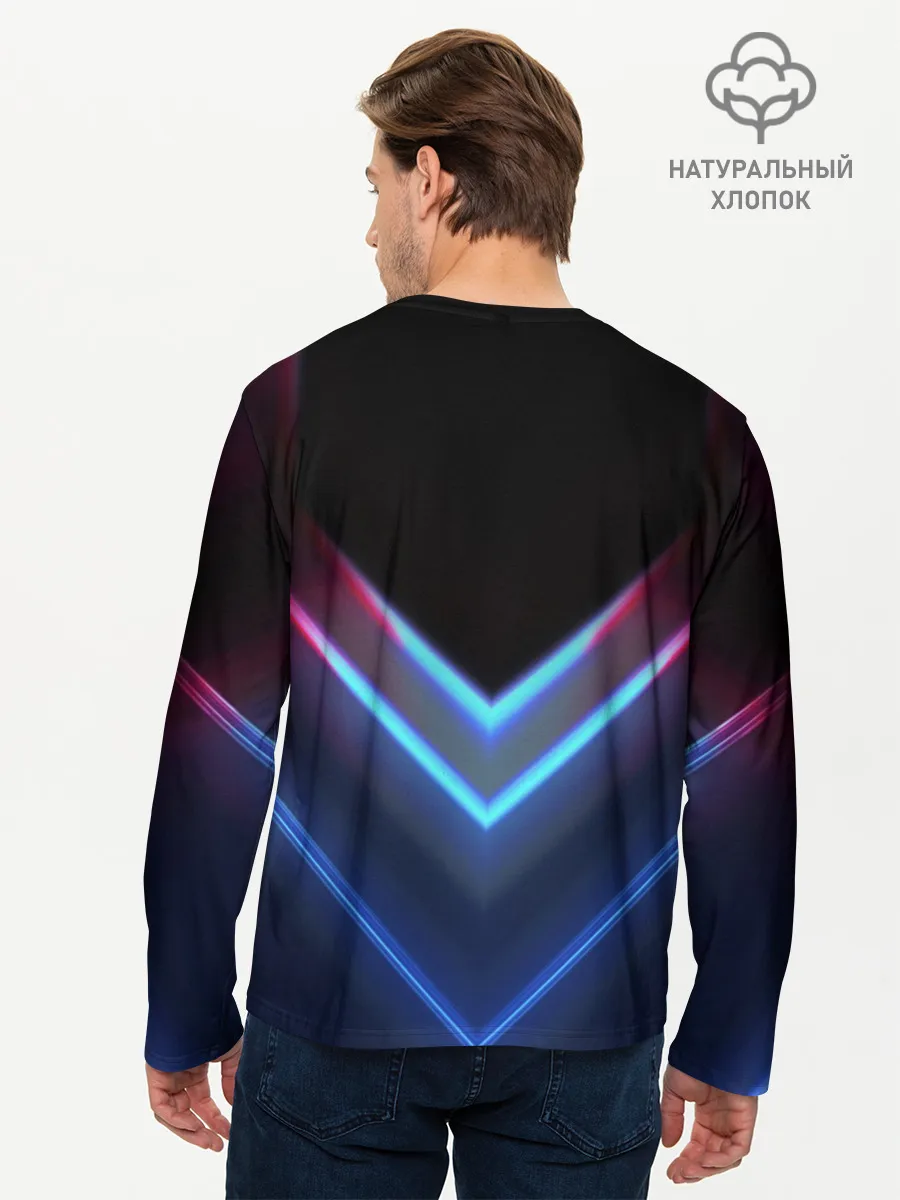 Мужской лонгслив базовый / CYBERPUNK 2077 NEON | НЕОН