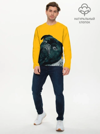 Мужской лонгслив базовый / Бульдожка