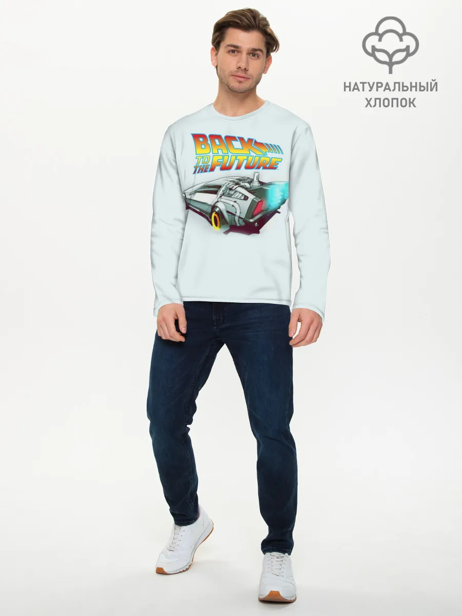 Мужской лонгслив базовый / Back to the future_4