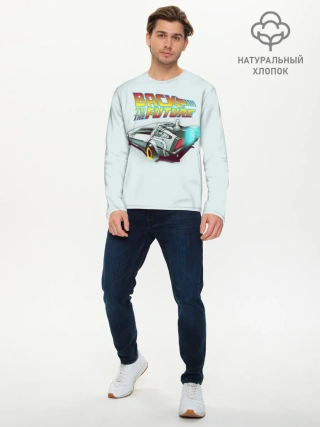 Мужской лонгслив базовый / Back to the future_4