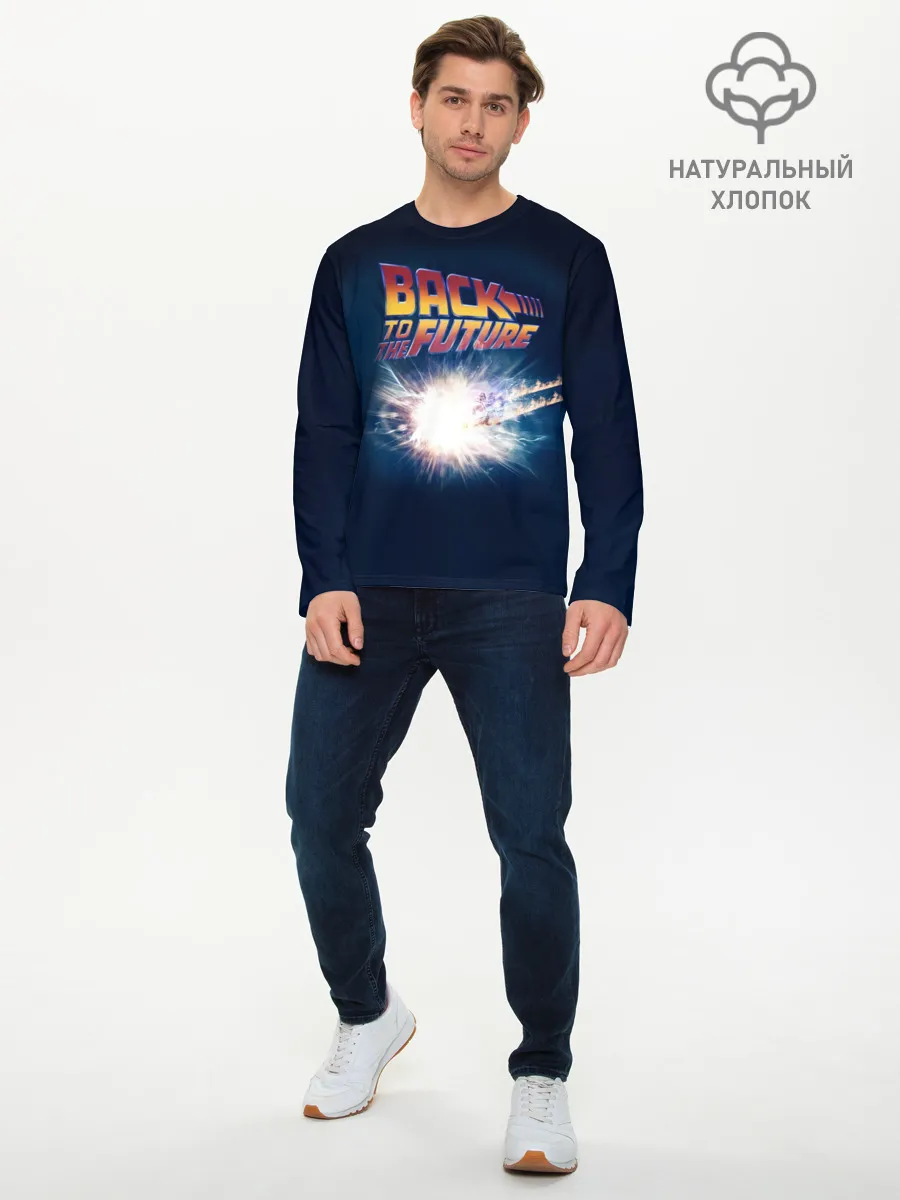 Мужской лонгслив базовый / Back to the future_8