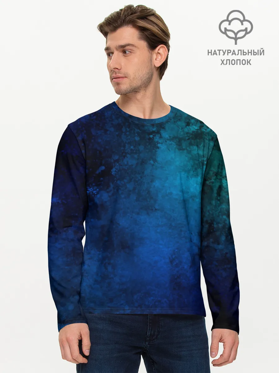 Мужской лонгслив базовый / Абстракция