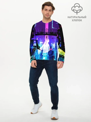 Мужской лонгслив базовый / CYBERPUNK