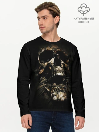 Мужской лонгслив базовый / Череп