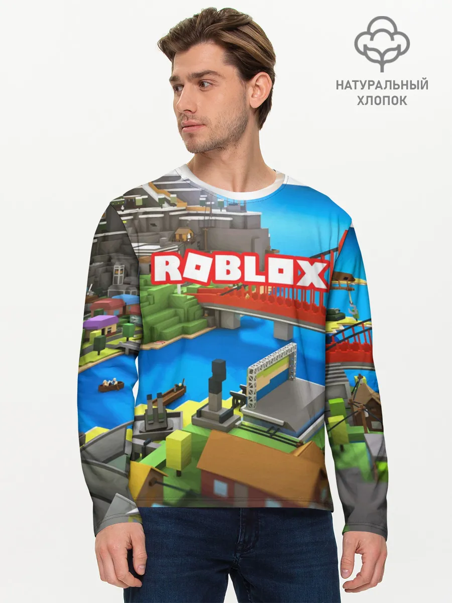 Мужской лонгслив базовый / ROBLOX