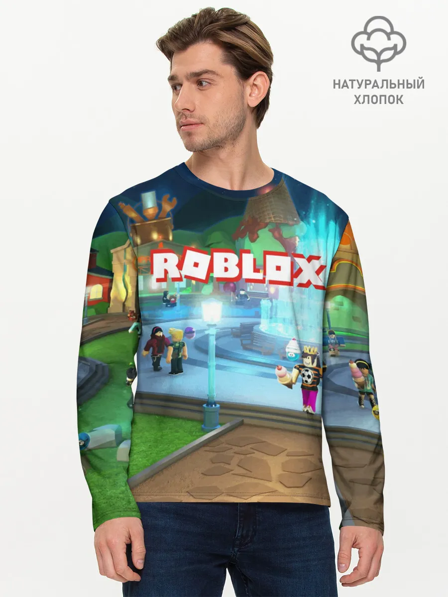 Мужской лонгслив базовый / ROBLOX