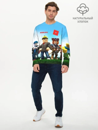 Мужской лонгслив базовый / ROBLOX
