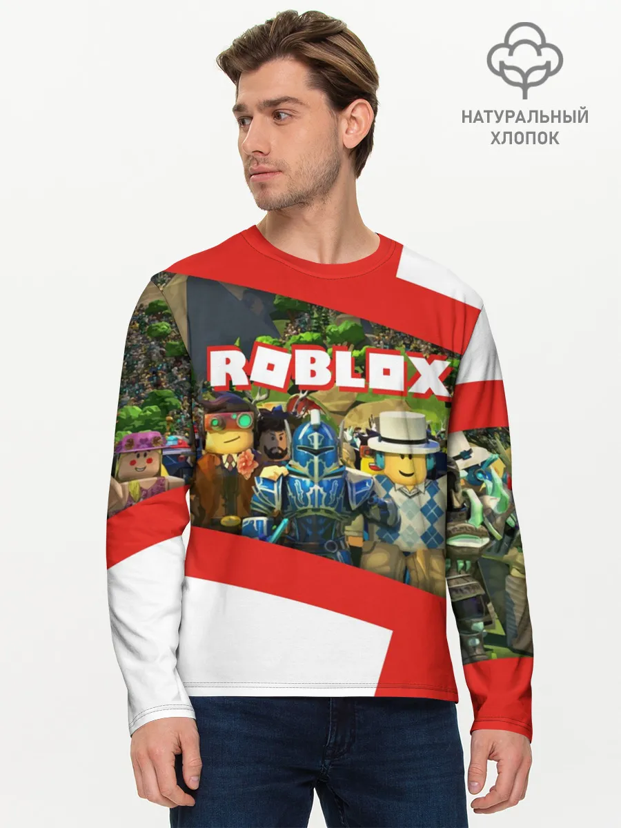 Мужской лонгслив базовый / ROBLOX