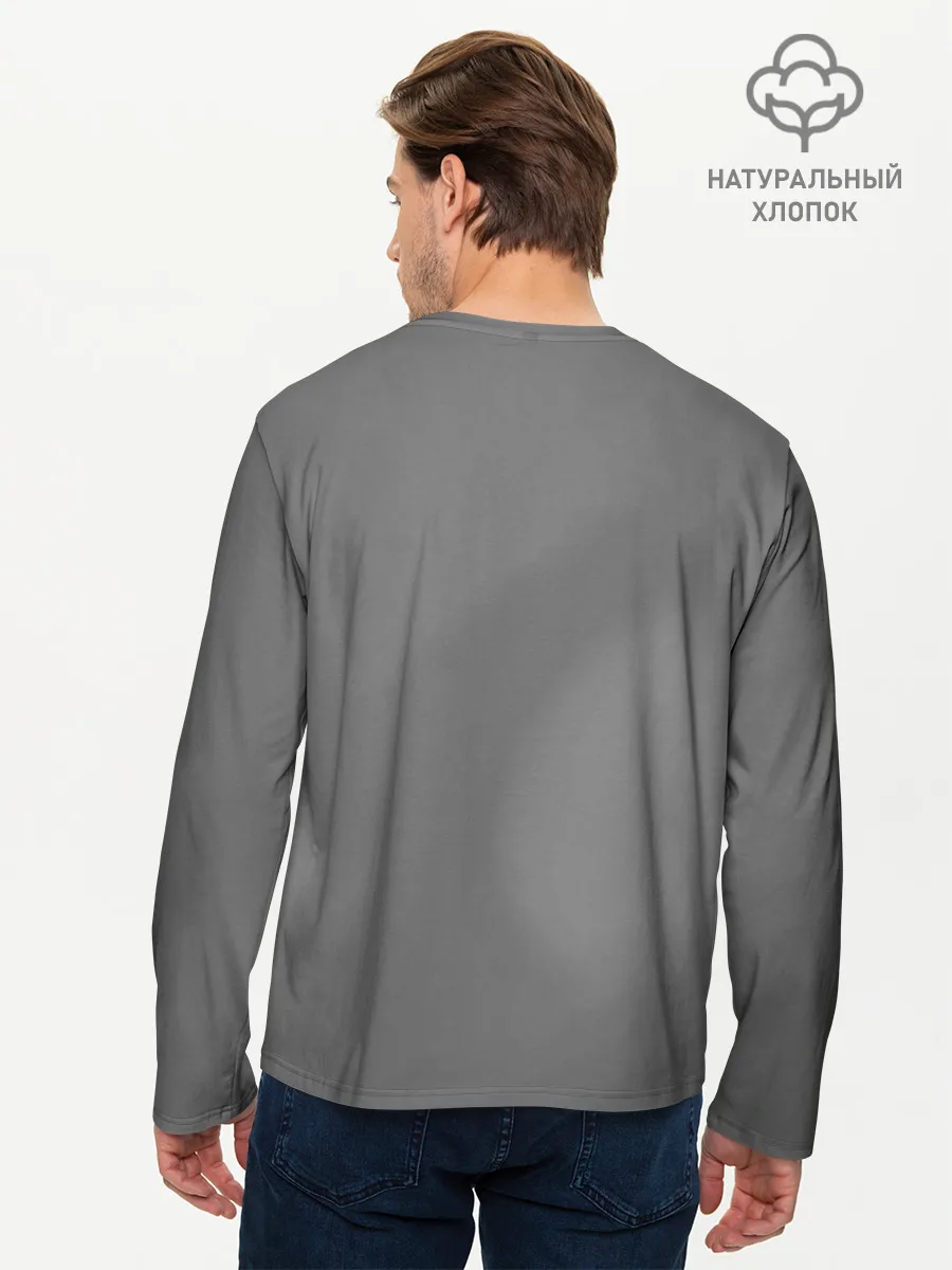 Мужской лонгслив базовый / Котик