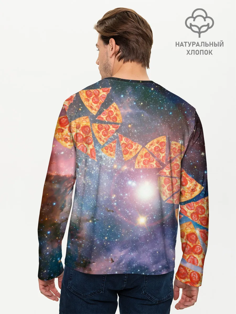 Мужской лонгслив базовый / Кот Диджей